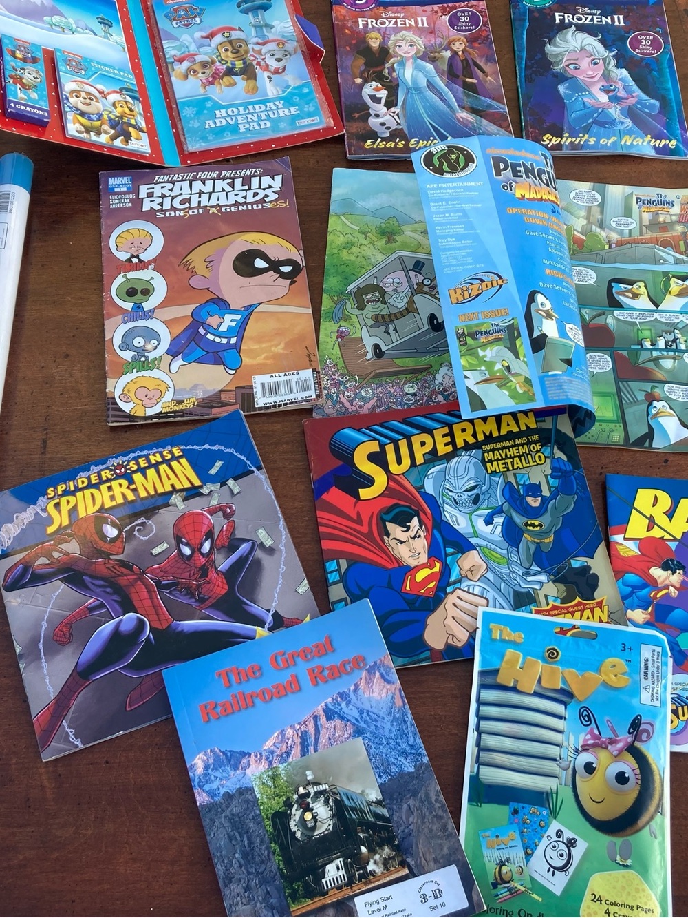 Crayons•Stickers•Activity Pad•Coloring Pages•Great books to read